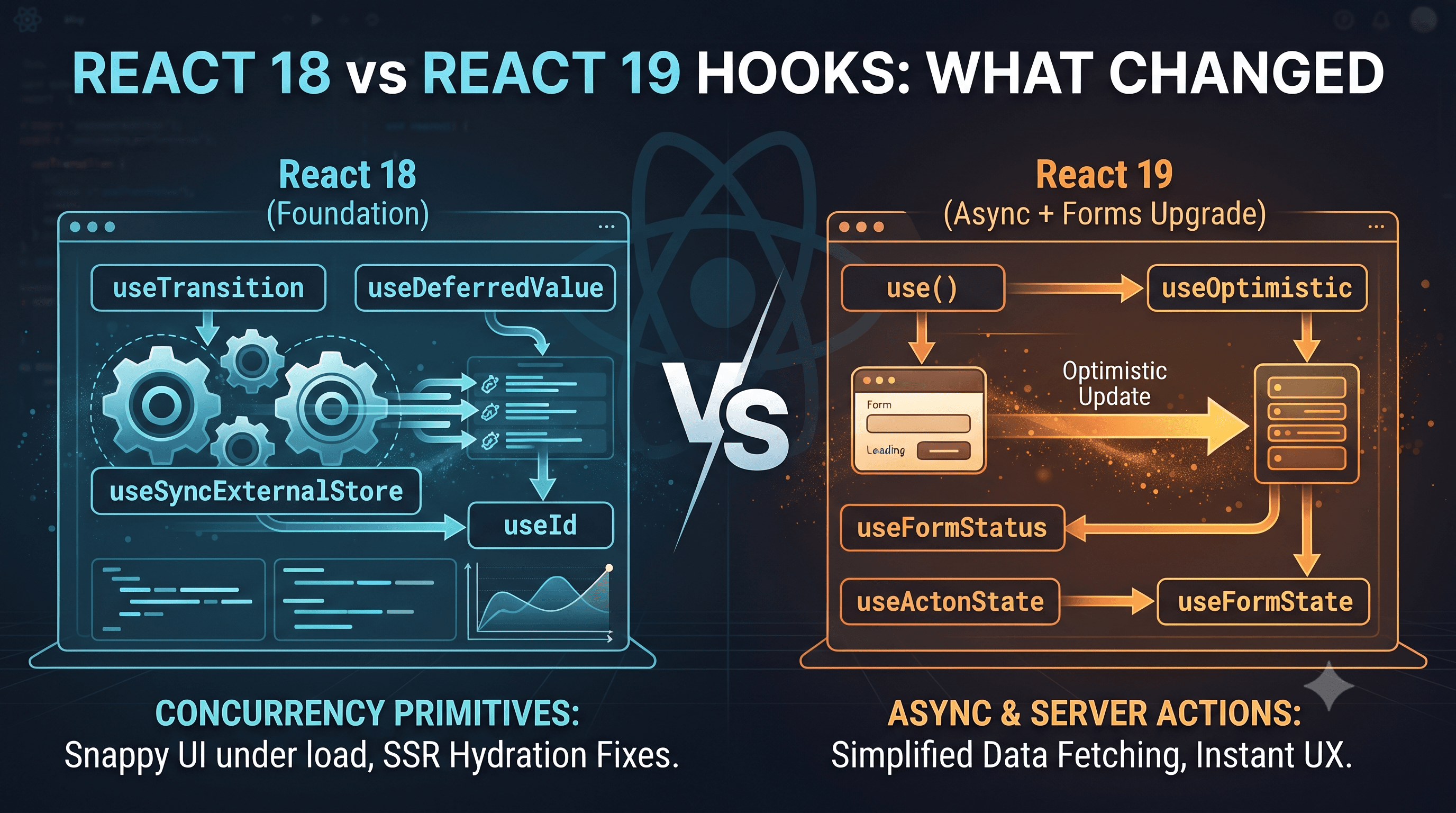 React 18 vs React 19 Hooks: What Changed and Why It Matters